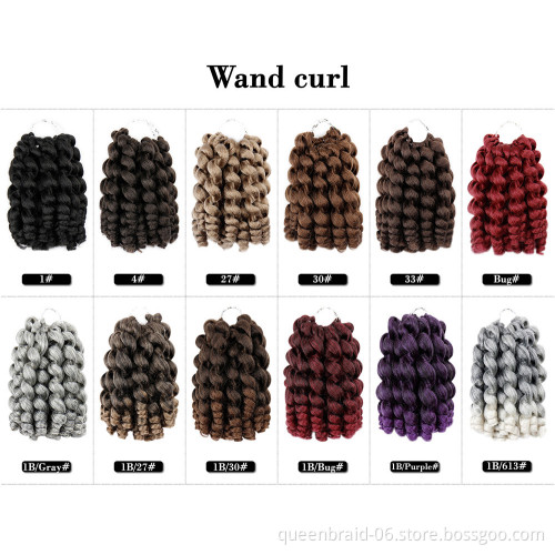 Synthetic Crochet Braiding Hair 20strands 8" Jamaican Bounce Crochet Hair Synthetic Crochet Hair Extension Ombre Jumpy Wand Curl